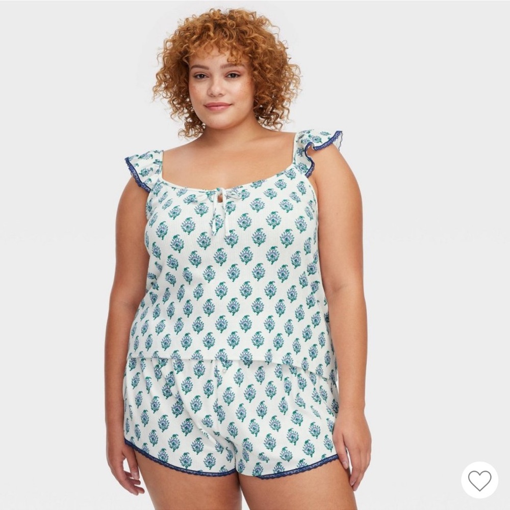 NEW Roller Rabbit x Target Bouquet Pointelle Pajamas Blue - Size 1X Sold Out!